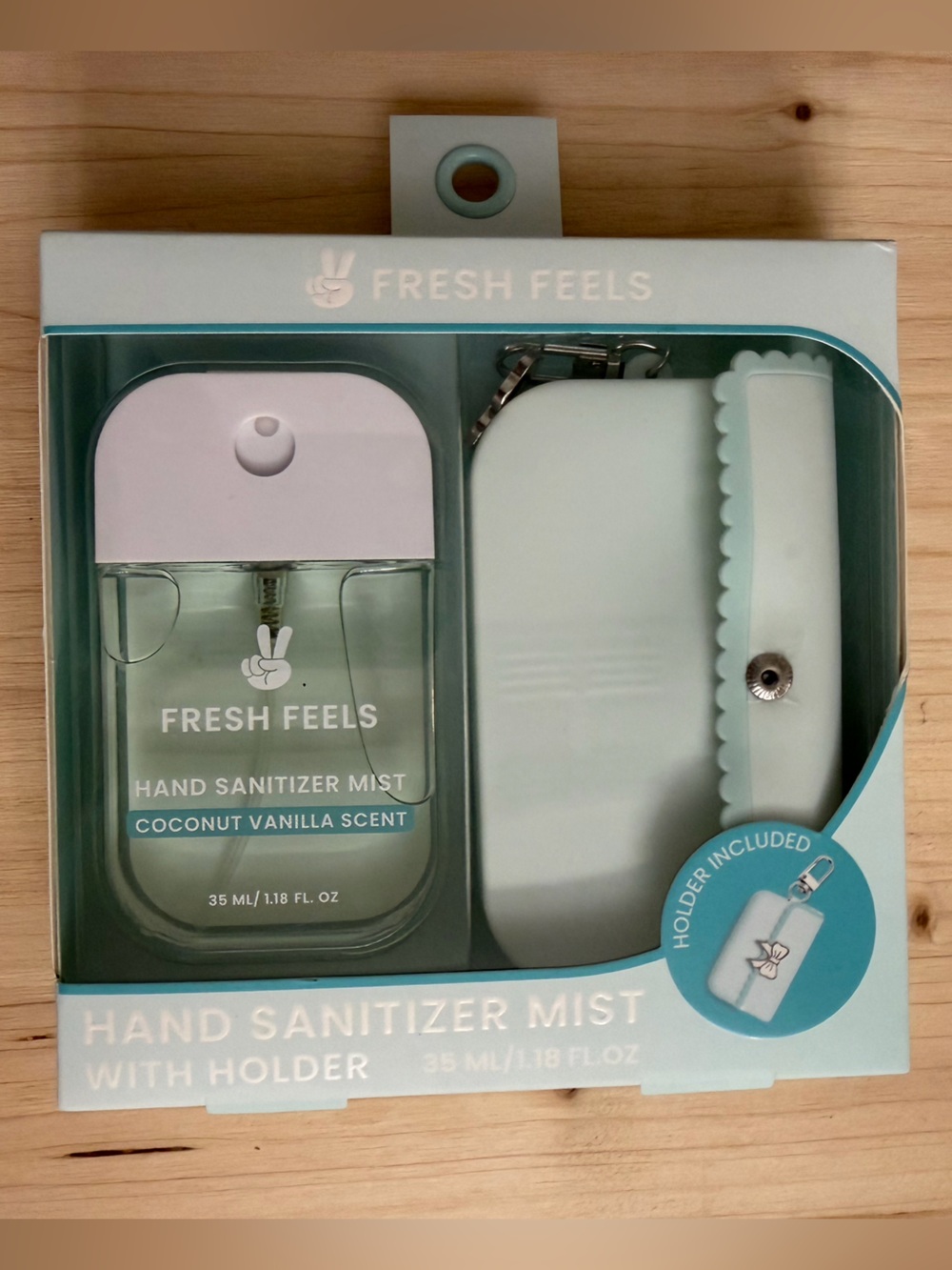 Hand Sanitizer Mist & Holder Set - Mint